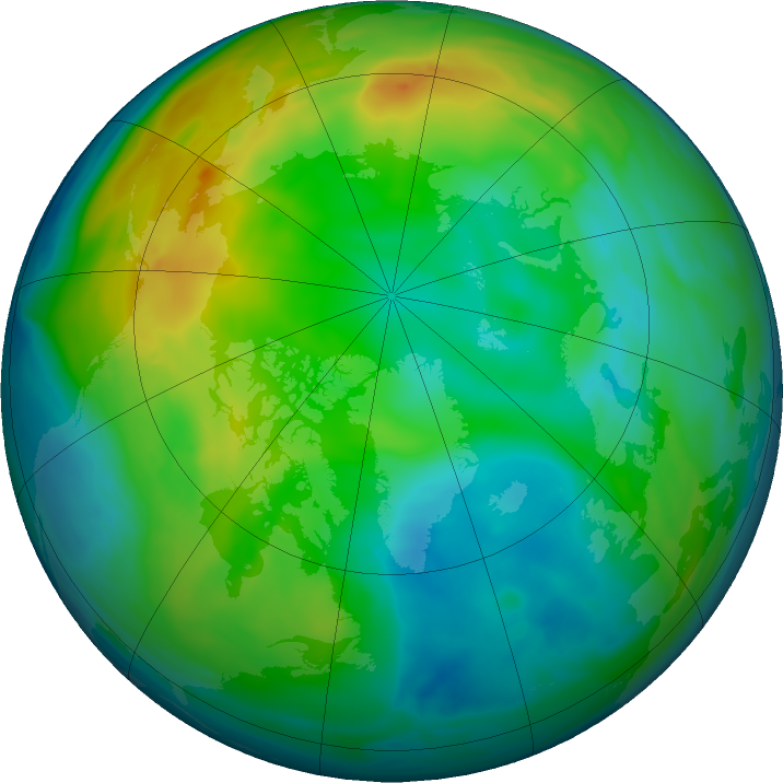 Arctic ozone map for 28 November 2021